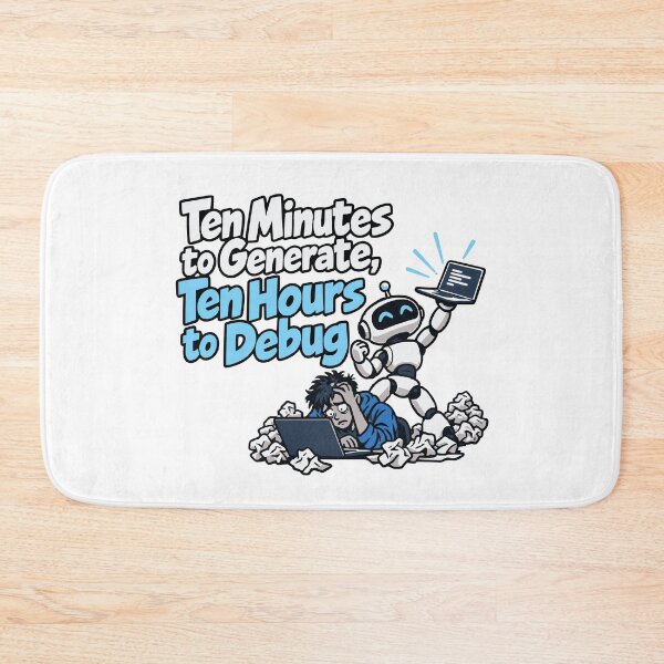 Item preview, Ten Minutes to Generate, Ten Hours to Debug Comic Design designed and sold by ThreadQuirk.