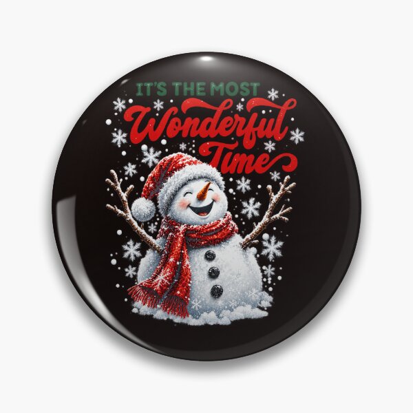 Item preview, It's The Most Wonderful Time Happy Snowman Christmas Graphic designed and sold by DYALEEZ-XCR.