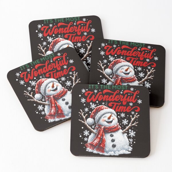Item preview, It's The Most Wonderful Time Happy Snowman Christmas Graphic designed and sold by DYALEEZ-XCR.