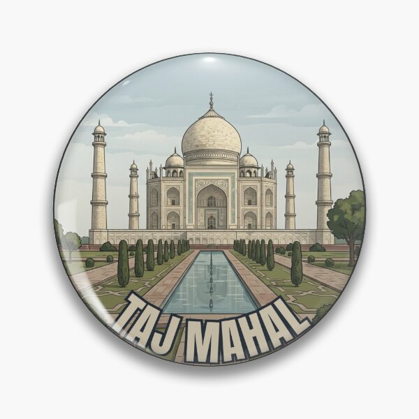 Item preview, Taj Mahal Travel Badge – India Vintage Souvenir designed and sold by DesignMaxa.