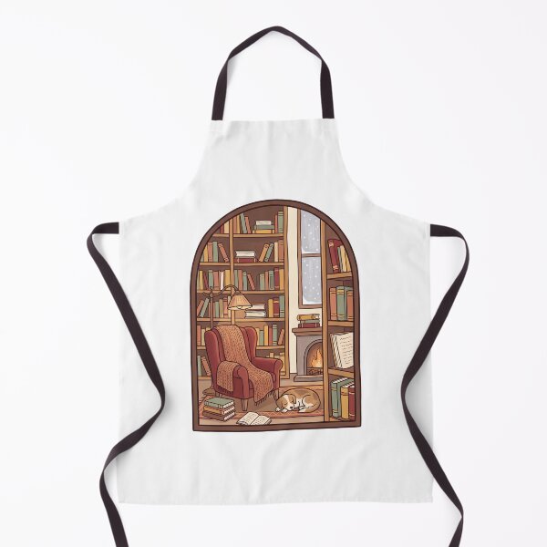 Item preview, Cozy Home Library with Fireplace and Sleeping Dog designed and sold by Moti Vaknin.