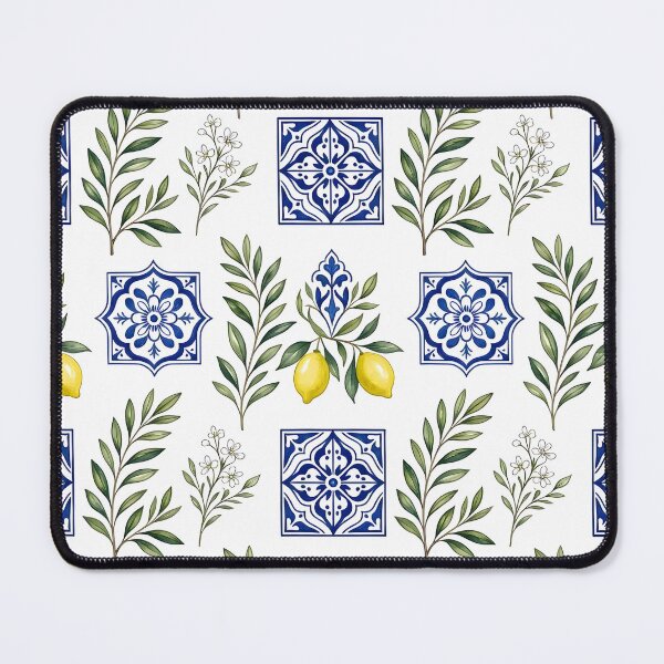 Item preview, Mediterranean Lemon Ceramic Tile Pattern designed and sold by Sybille-Yates.