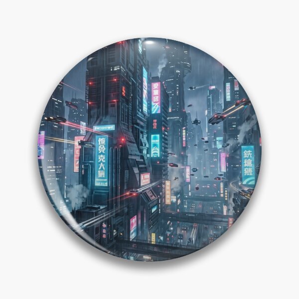 Item preview, Futuristic Blade Runner-style metropolis with flying cars designed and sold by Mente Creativa.