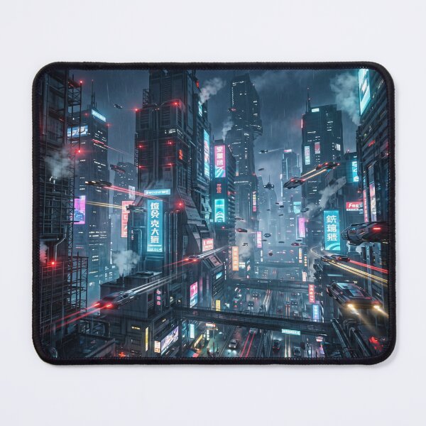 Item preview, Futuristic Blade Runner-style metropolis with flying cars designed and sold by Mente Creativa.