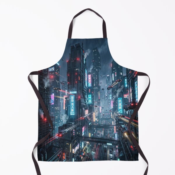 Item preview, Futuristic Blade Runner-style metropolis with flying cars designed and sold by Mente Creativa.