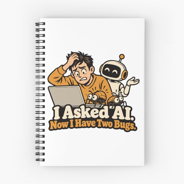 Item preview, I Asked AI. Now I Have Two Bugs. Funny AI Design designed and sold by ThreadQuirk.