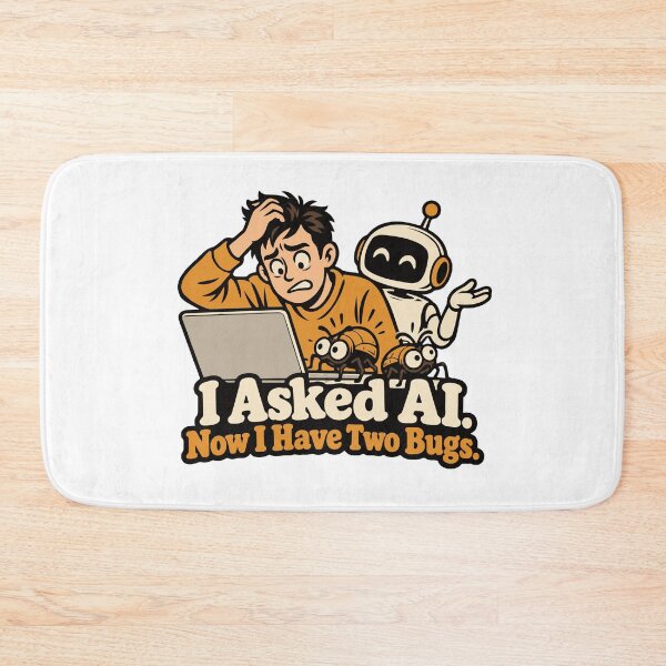 Item preview, I Asked AI. Now I Have Two Bugs. Funny AI Design designed and sold by ThreadQuirk.