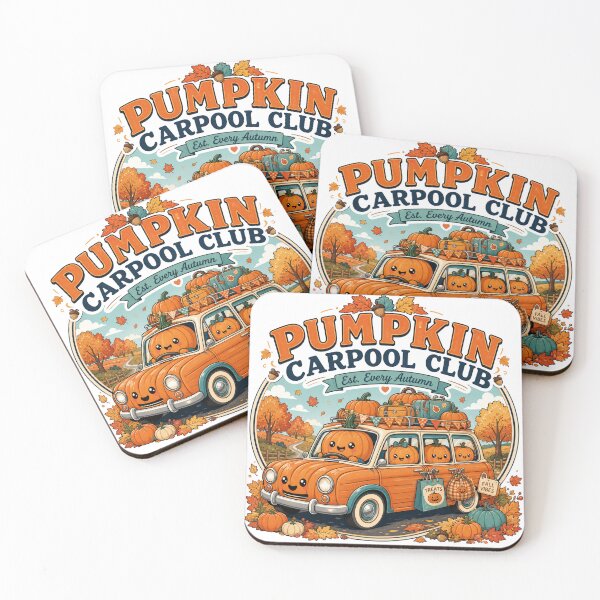 Item preview, umpkin Carpool Club Vintage Autumn Van designed and sold by MOSIDRIP™.