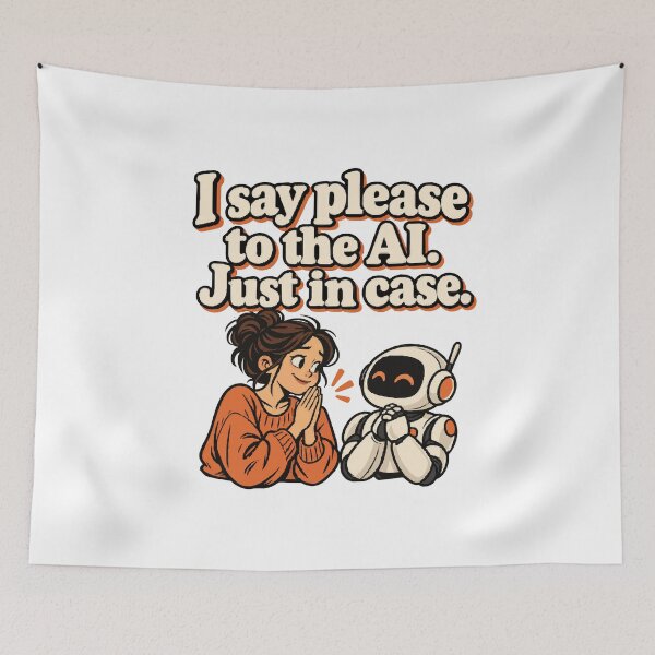 Item preview, I Say Please to the AI Just in Case designed and sold by ThreadQuirk.