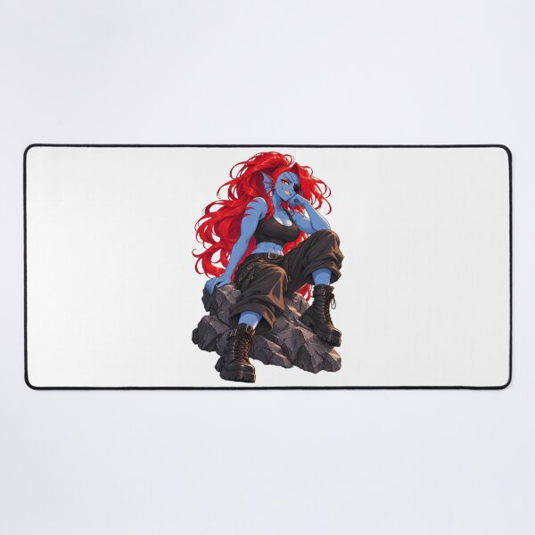 Artikelvorschau, Undyne – Chillen auf dem Felsen entworfen und verkauft von QuixalArts.