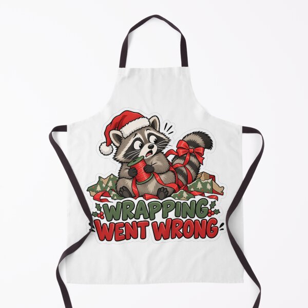 Item preview, Funny Christmas Raccoon Wrapping Fail designed and sold by lorand-designs.