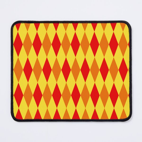 Item preview, Red Orange On Yellow Harlequin Diamonds Pattern designed and sold by PatternTitan.