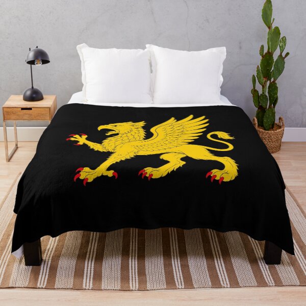 Item preview, Golden Griffin Heraldic Emblem – Medieval Mythical Beast Design designed and sold by Fradikal.