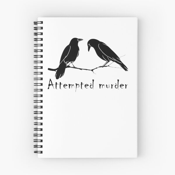 Item preview, Attempted Murderr Ravens Gothic Dark Humor Bird designed and sold by scholinjamfimb.