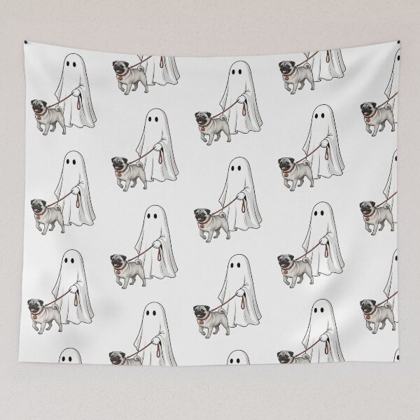 Item preview, Pug Ghost Walking Dog Halloween Spooky Dog Mom Cute Fawn Pug Autumn Humor designed and sold by raedattia.