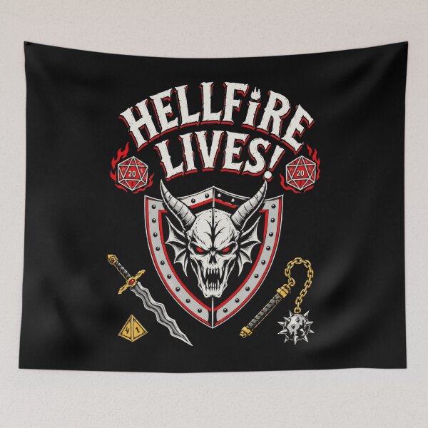 Item preview, Hellfire Lives Vintage Tabletop RPG D20 Dice Demon Fantasy designed and sold by Kulcsarbox.