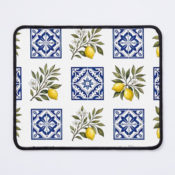 Item preview, Mediterranean Lemon Ceramic Tile Pattern designed and sold by Sybille-Yates.