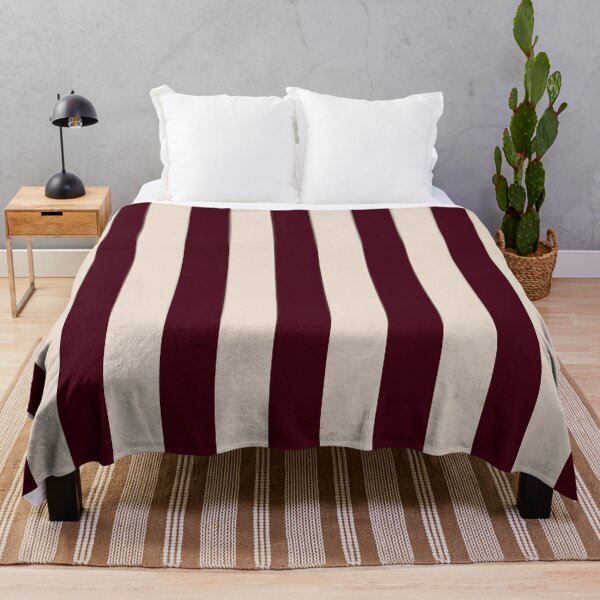 Item preview, Deep burgundy and ivory cabana stripes designed and sold by RishabhArts1.