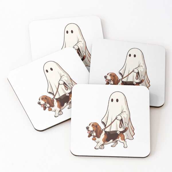 Item preview, Basset Hound Ghost Walking Dog Halloween Spooky Dog Mom Cute Hound Fall Humor designed and sold by raedattia.