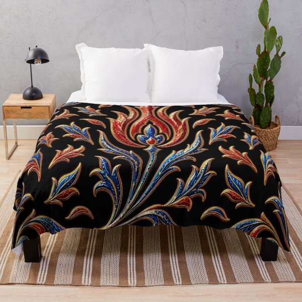 Item preview, Luxury Iznik Tulip - Traditional Golden Turkish Baroque Art designed and sold by Breezes-of-Ida.