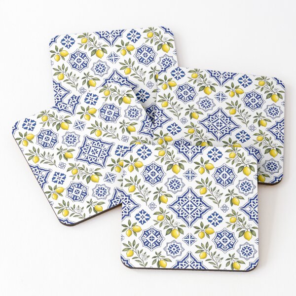 Item preview, Mediterranean Lemon Ceramic Tile Pattern designed and sold by Sybille-Yates.