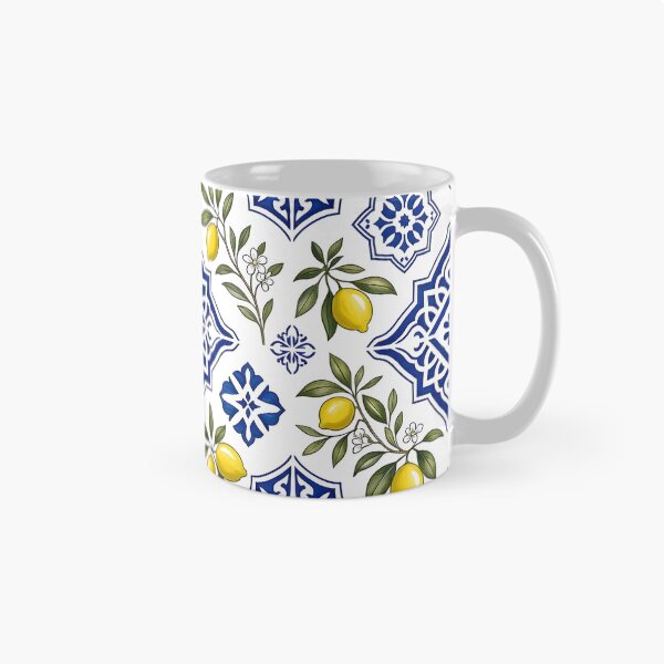 Item preview, Mediterranean Lemon Ceramic Tile Pattern designed and sold by Sybille-Yates.