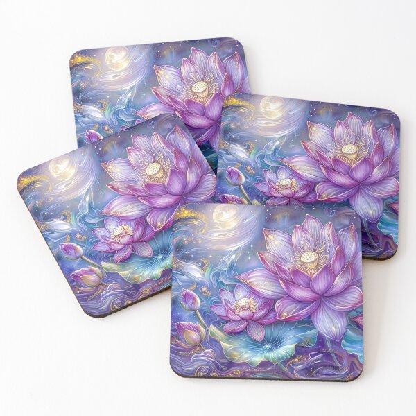 Item preview, Celestial Lotus: Florals and Golden Moonlight designed and sold by MargaretWiktor.