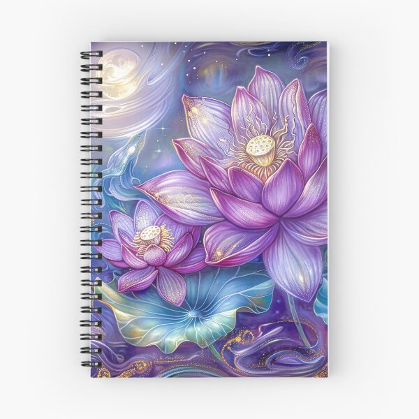 Item preview, Celestial Lotus: Florals and Golden Moonlight designed and sold by MargaretWiktor.