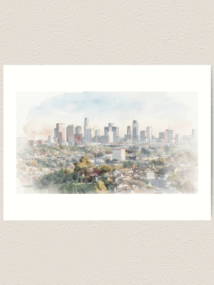 Thumbnail 1 of 3, Art Print, Los Angeles Rising designed and sold by RdeB.