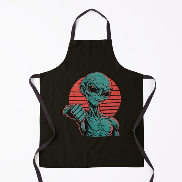 Item preview, Alien Thumbs Down – Retro Cosmic Attitude designed and sold by AwesomeBeyondLimits.