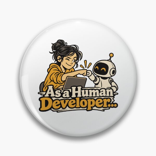 Item preview, As a Human Developer… Human and Robot Fist Bump designed and sold by ThreadQuirk.