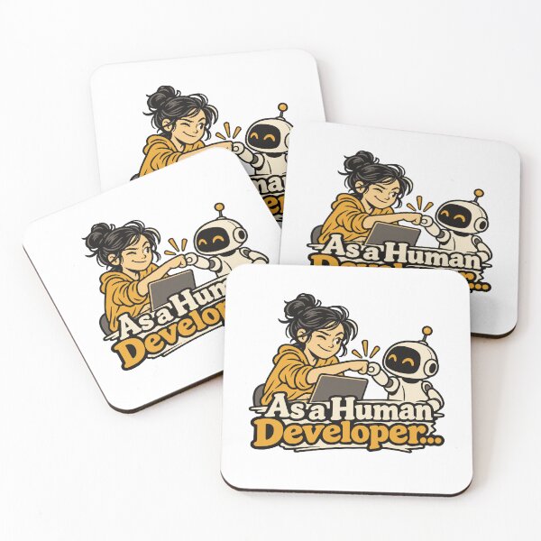 Item preview, As a Human Developer… Human and Robot Fist Bump designed and sold by ThreadQuirk.