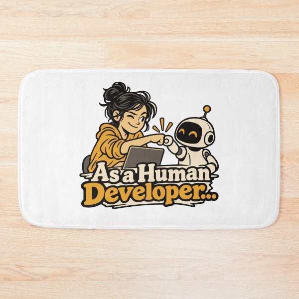 Item preview, As a Human Developer… Human and Robot Fist Bump designed and sold by ThreadQuirk.