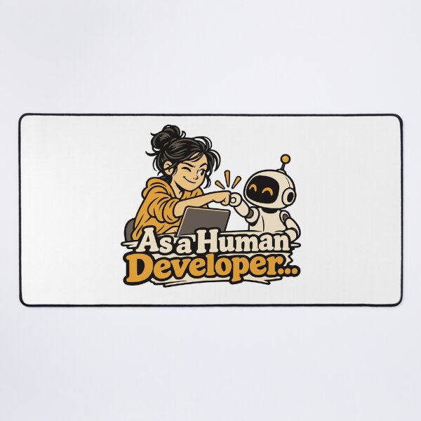 Item preview, As a Human Developer… Human and Robot Fist Bump designed and sold by ThreadQuirk.