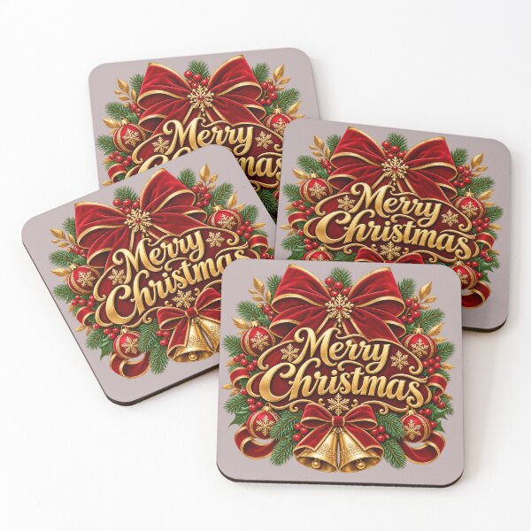 Item preview, Merry Christmas Chic Woman – Elegant Red and Gold Christmas Design designed and sold by POP FACTORY.