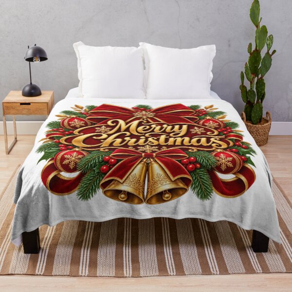 Item preview, Merry Christmas Chic Woman – Elegant Red and Gold Christmas Design designed and sold by POP FACTORY.
