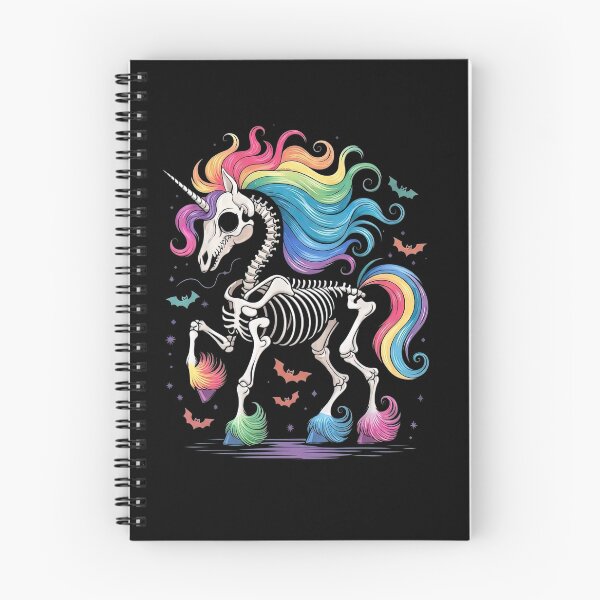 Item preview, Rainbow Skeleton Unicorn - Pastel Goth Creepy Cute Halloween designed and sold by The Funky Sprunki.