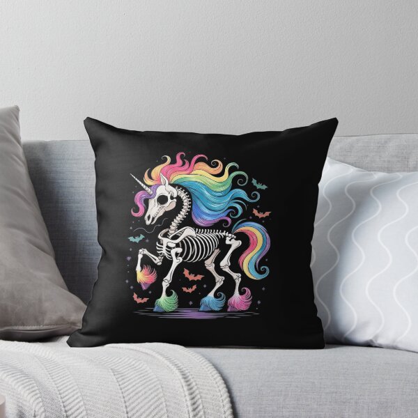 Item preview, Rainbow Skeleton Unicorn - Pastel Goth Creepy Cute Halloween designed and sold by The Funky Sprunki.