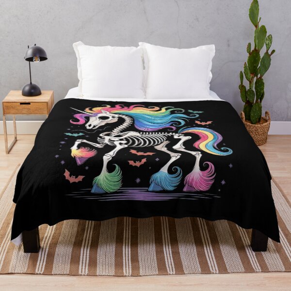 Item preview, Rainbow Skeleton Unicorn - Pastel Goth Creepy Cute Halloween designed and sold by The Funky Sprunki.