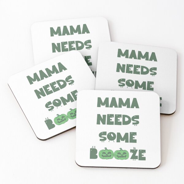 Item preview, Mama Needs Some Booze Green Pumpkin Typography designed and sold by MOSIDRIP™.