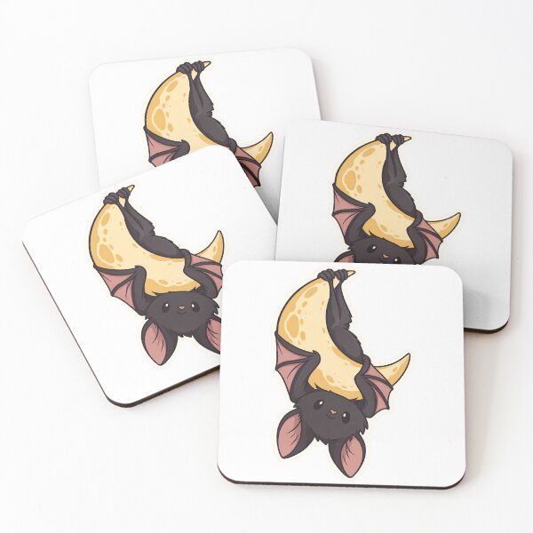 Item preview, Cute Bat Hugging Crescent Moon Whimsigoth Night designed and sold by OuqCreations.
