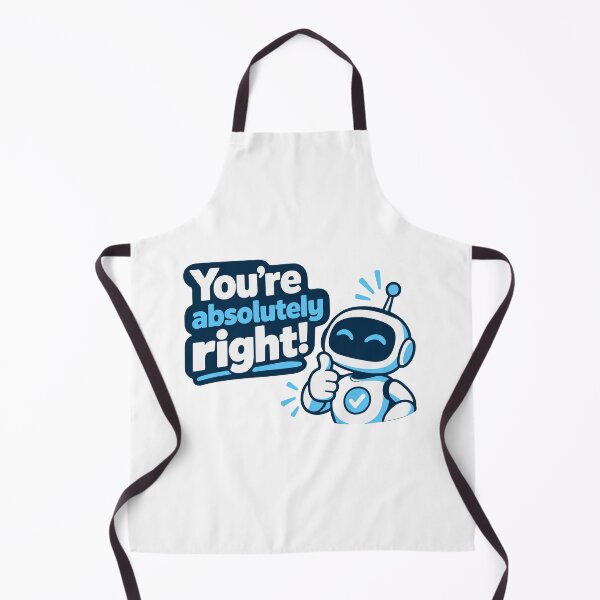 Item preview, You're Absolutely Right AI Robot T-Shirt designed and sold by ThreadQuirk.