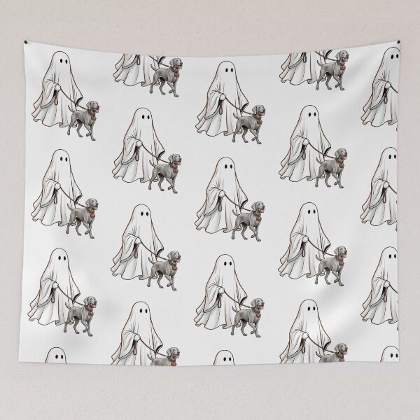 Item preview, Weimaraner Ghost Walking Dog Halloween Spooky Pet Mom Cute Gray Ghost Dog Fall Humor designed and sold by raedattia.
