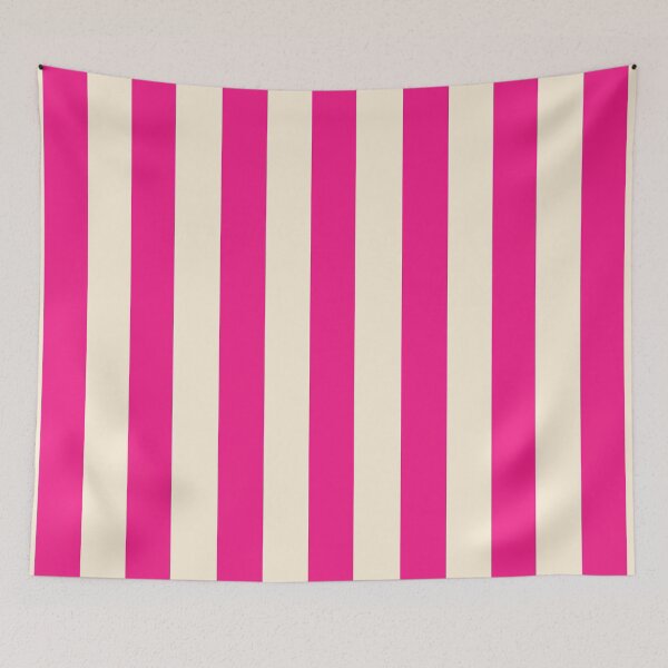 Item preview, Hot pink and ivory cabana stripes designed and sold by RishabhArts1.