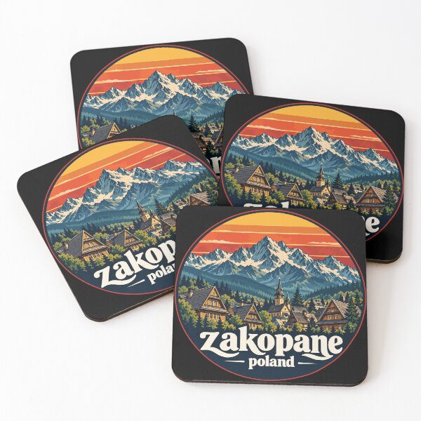 Item preview, Zakopane Tatry Mountains Poland Retro Travel designed and sold by TomFrontierArt.