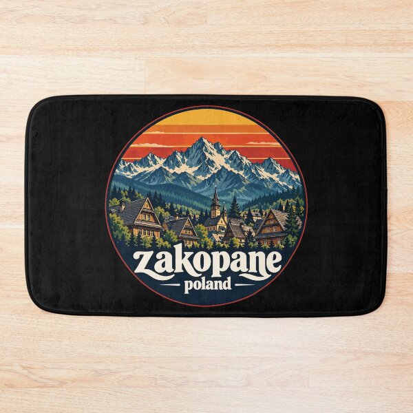Item preview, Zakopane Tatry Mountains Poland Retro Travel designed and sold by TomFrontierArt.