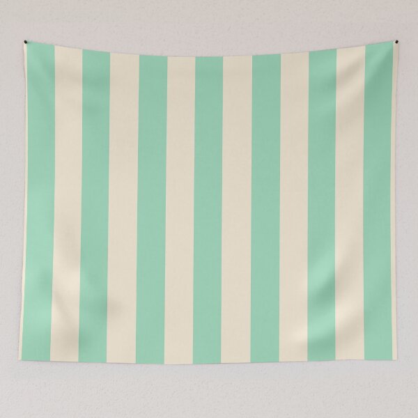 Item preview, Mint green and ivory cabana stripes designed and sold by RishabhArts1.