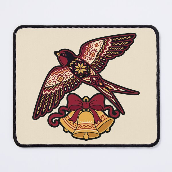 Item preview, Ukrainian Folk Art Swallow and Christmas Bells designed and sold by Rariks.