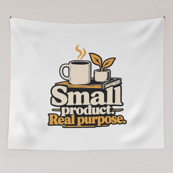 Item preview, Small Product, Real Purpose Typography Tee designed and sold by ThreadQuirk.