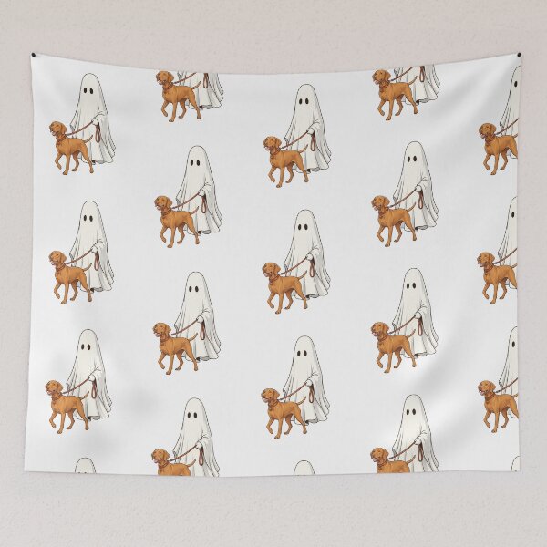 Item preview, Vizsla Ghost Walking Dog Halloween Spooky Dog Mom Cute Hungarian Pointer Fall Humor designed and sold by raedattia.